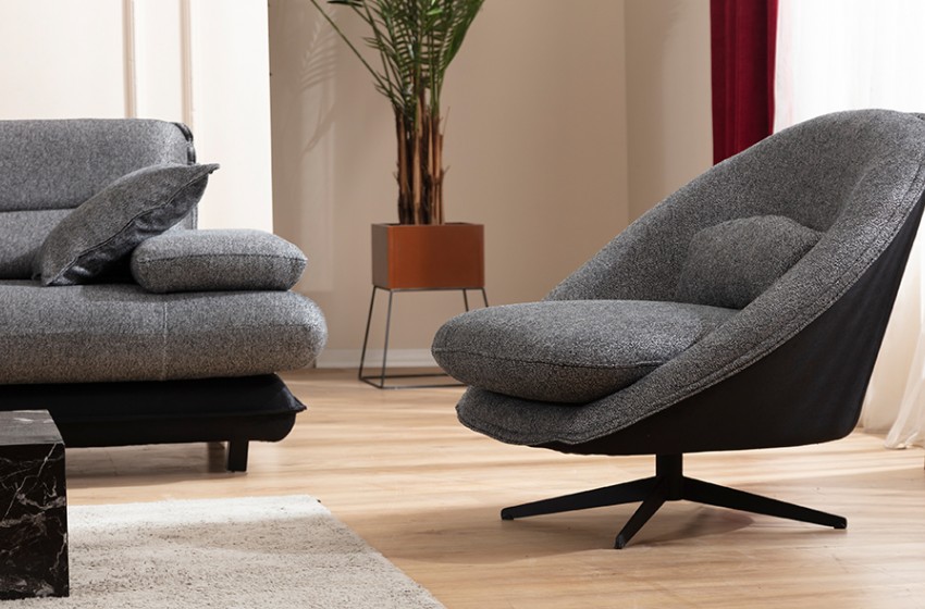 Grandyan Koltuk Takımı - Gri Siyah