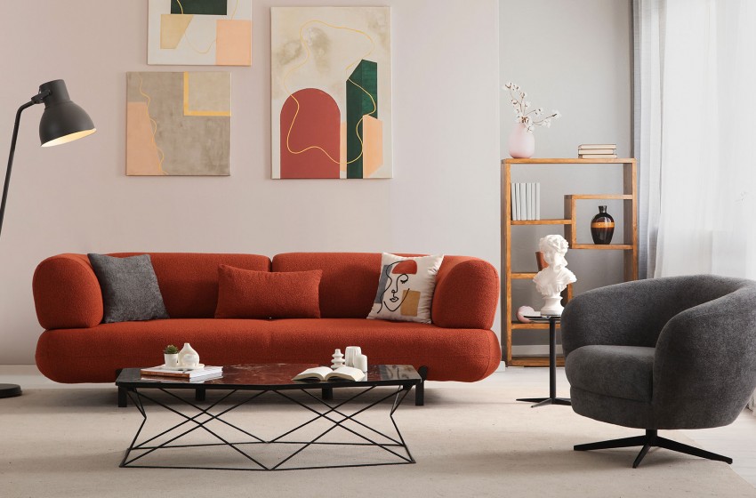 Manetti Koltuk Takımı - Yataklı - Metal Ayaklı