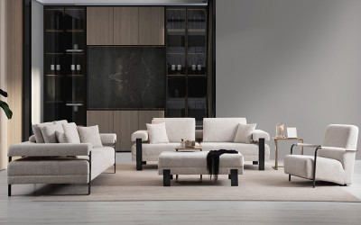 Deep living Koltuk Takımı - Siyah - Dokuma