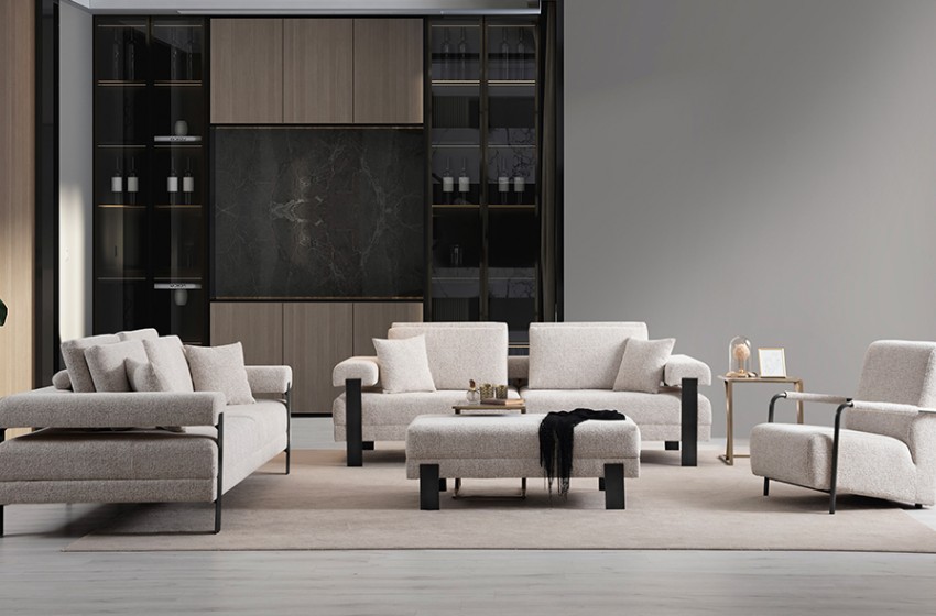 Deep living Koltuk Takımı - Siyah - Dokuma