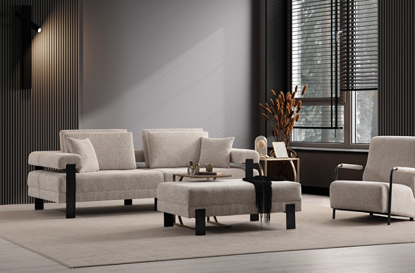 Deep living Koltuk Takımı - Siyah - Dokuma