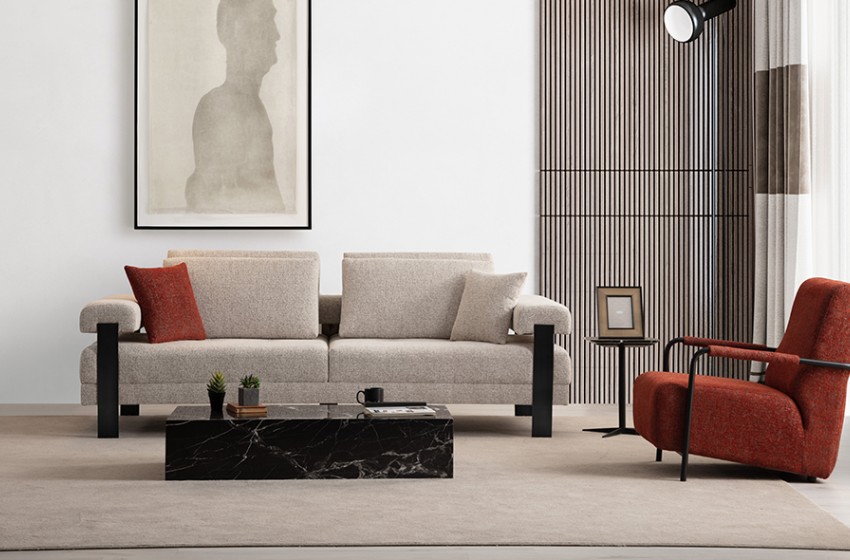 Deep living Koltuk Takımı - Siyah - Dokuma