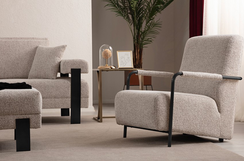 Deep living Koltuk Takımı - Siyah - Dokuma