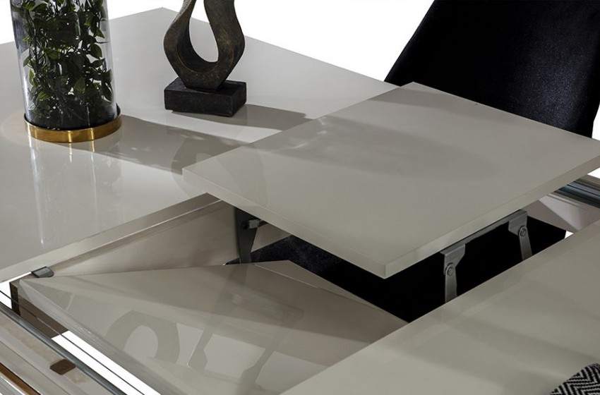 Palermo Luxury Ekru Yemek Masası Takımı