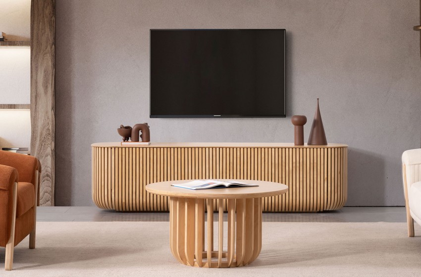 Fold Tv Sehpası - Meşe