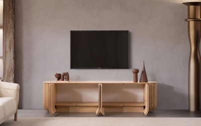 Fold Tv Sehpası - Meşe