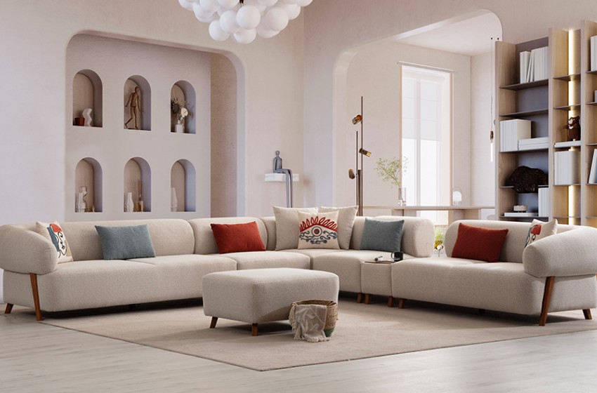 Cardea Köşe Takımı - Bej