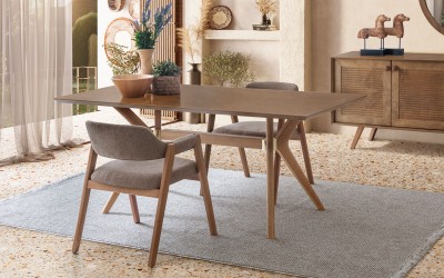 Valeria Yemek Masası Takımı - Ceviz