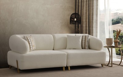 İlyora Kanepe - Üçlü - Antik Gold - Premium