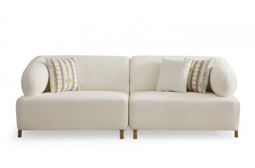 İlyora Kanepe - Üçlü - Antik Gold - Premium