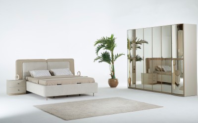 Wood Bazalı Yatak Odası - Reflekte Kapaklı Wood Bazalı Yatak Odası - Reflekte Kapaklı