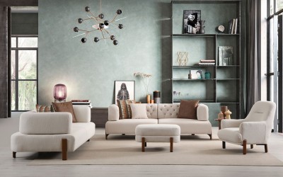 Cratos Koltuk Takımı - Yataklı - Ahşap Ayaklı