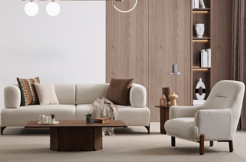 Cratos Koltuk Takımı - Yataklı - Ahşap Ayaklı