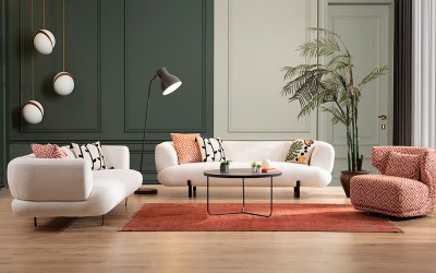 Manetti Koltuk Takımı - Krem Somon