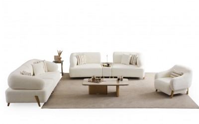 İlyora Koltuk Takımı - Antik Gold - Premium