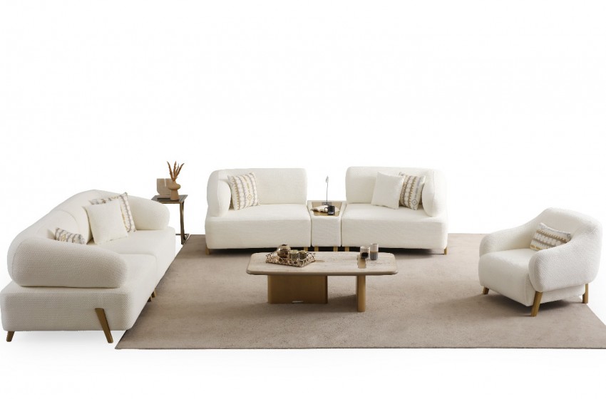 İlyora Koltuk Takımı - Antik Gold - Premium