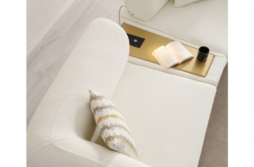 İlyora Kanepe - İç Sehpalı - Antik Gold - Premium