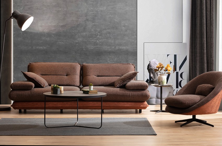 Grandyan Koltuk Takımı - Kahve Tarçın