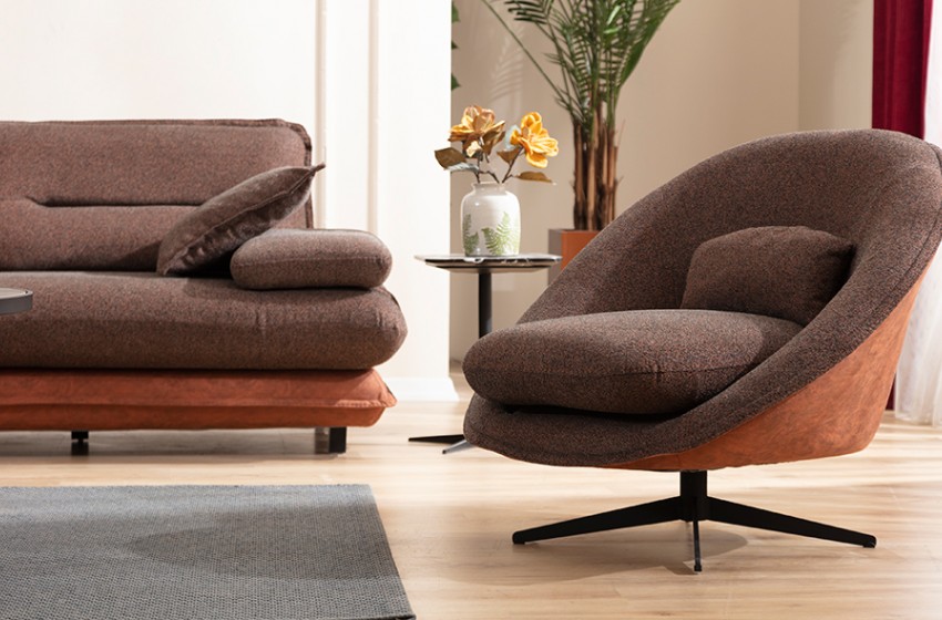 Grandyan Koltuk Takımı - Kahve Tarçın