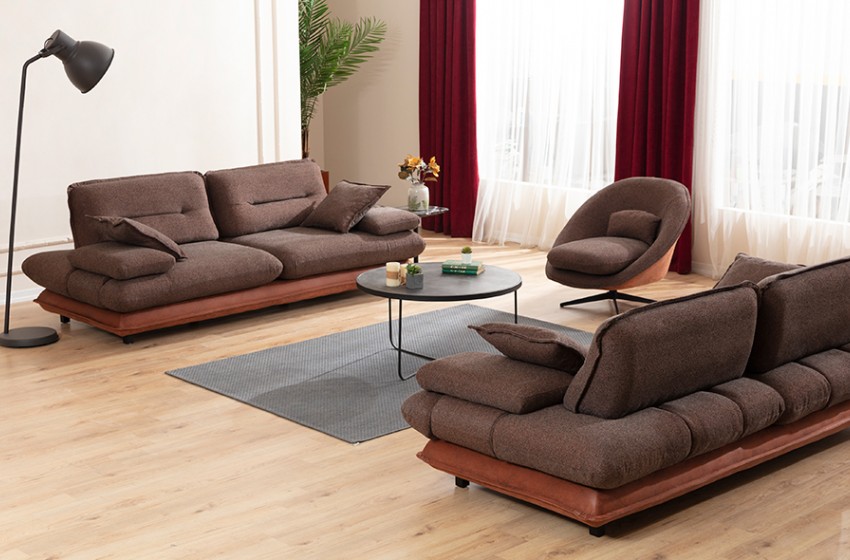 Grandyan Koltuk Takımı - Kahve Tarçın