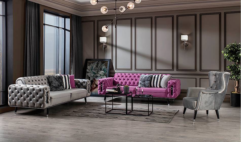 Bella Pembe Salon Takımı - Oturma Grubu | Yapı Mobilya - Görsel 1