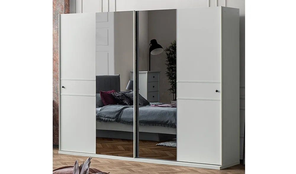 Urban Cream Sürgülü Gardırop