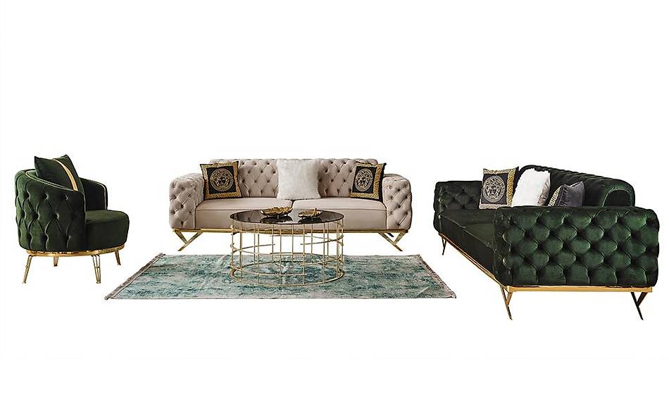 Versace Salon Takımı - Metal Koltuk Takımı | Yapı Mobilya - Görsel 3