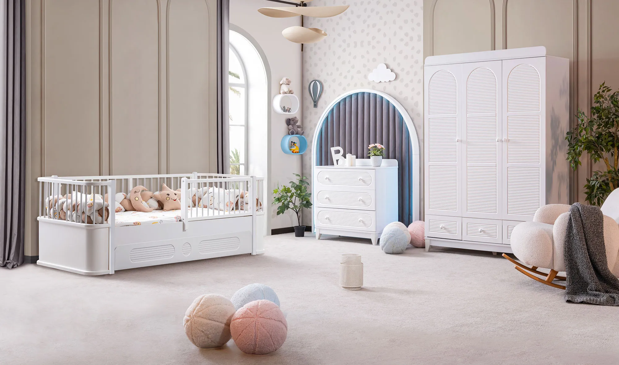 Perla Montessori Genç Odası - Beyaz