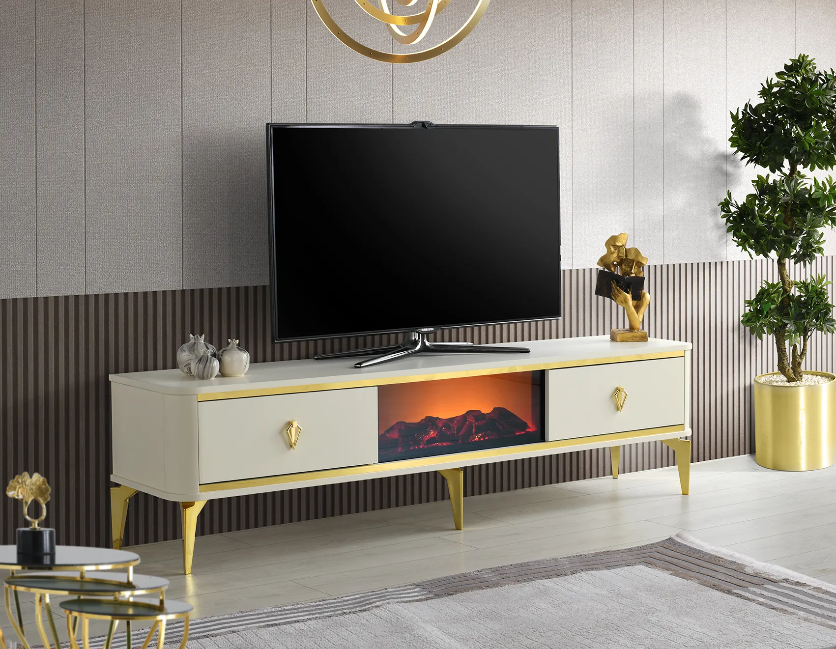 Beyza Beyaz Tv Sehpası