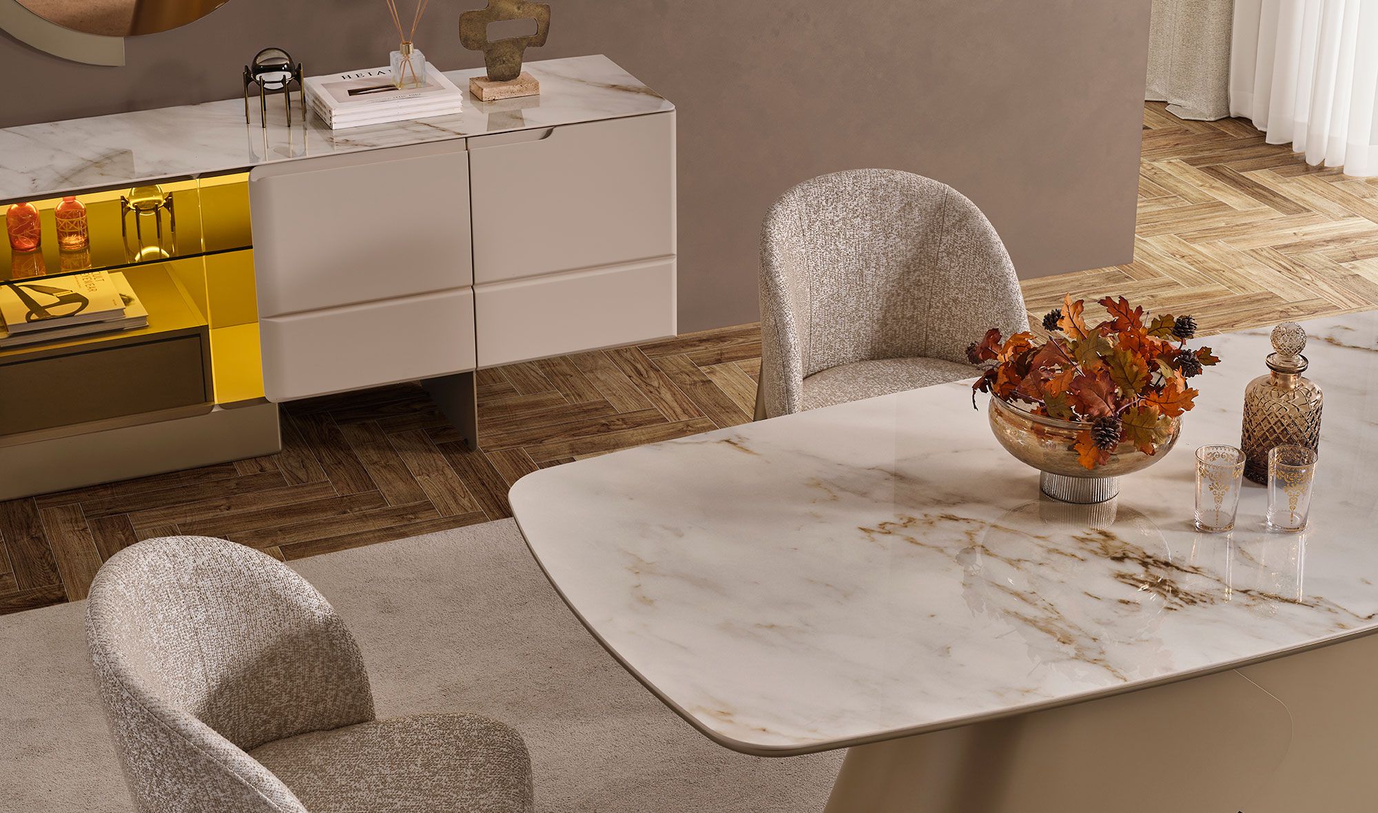 Oslo Luxury Yemek Masası Takımı - Yemek Masası Takımı | Yapı Mobilya - Görsel 3