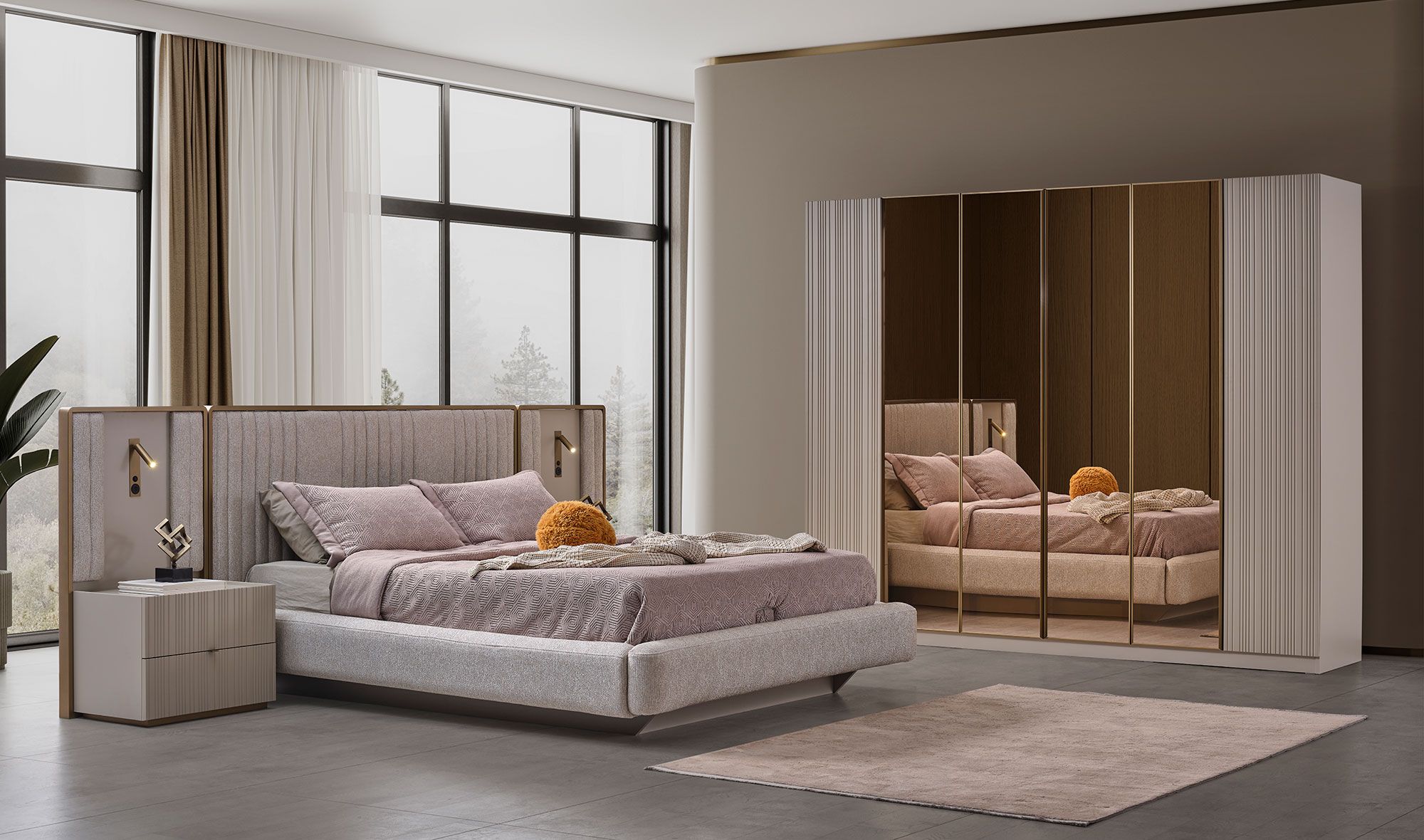 Hermes Bazalı Yatak Odası - Luxury Yatak Odası | Yapı Mobilya - Görsel 1