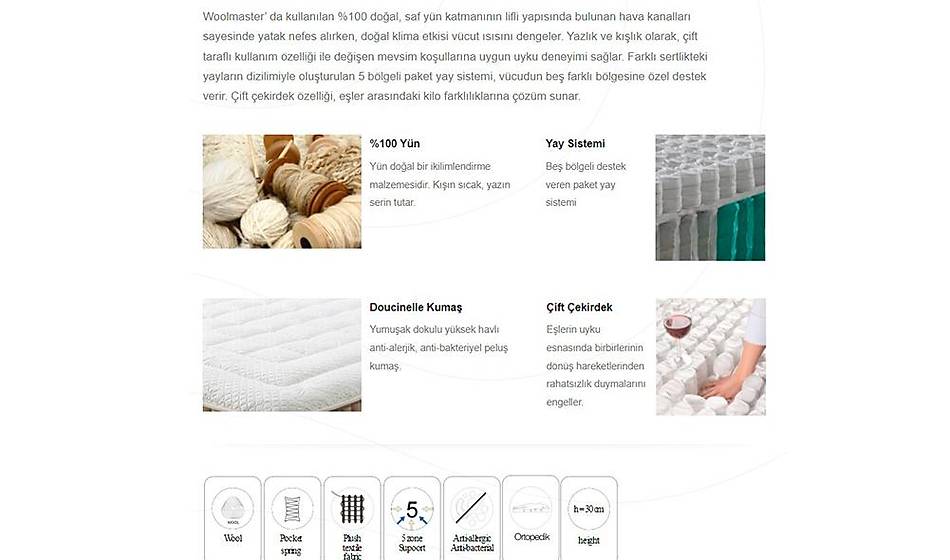 Woolmaster Ortopedik Yatak - Yatak | Yapı Mobilya - Görsel 3