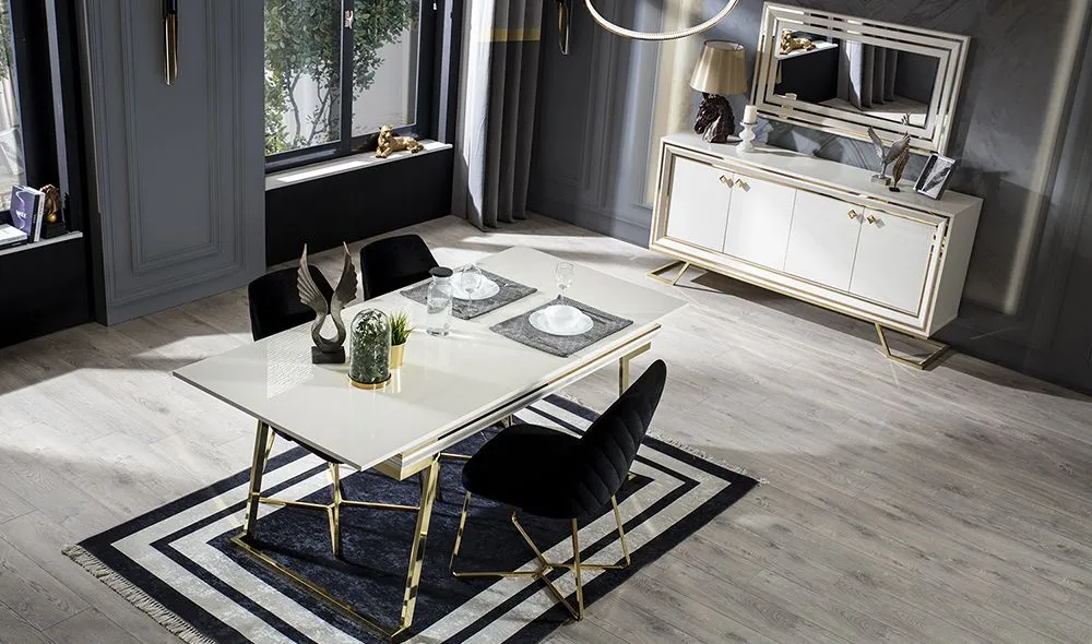 Palermo Luxury Ekru Yemek Odası - Luxury Yemek Odası | Yapı Mobilya - Görsel 2