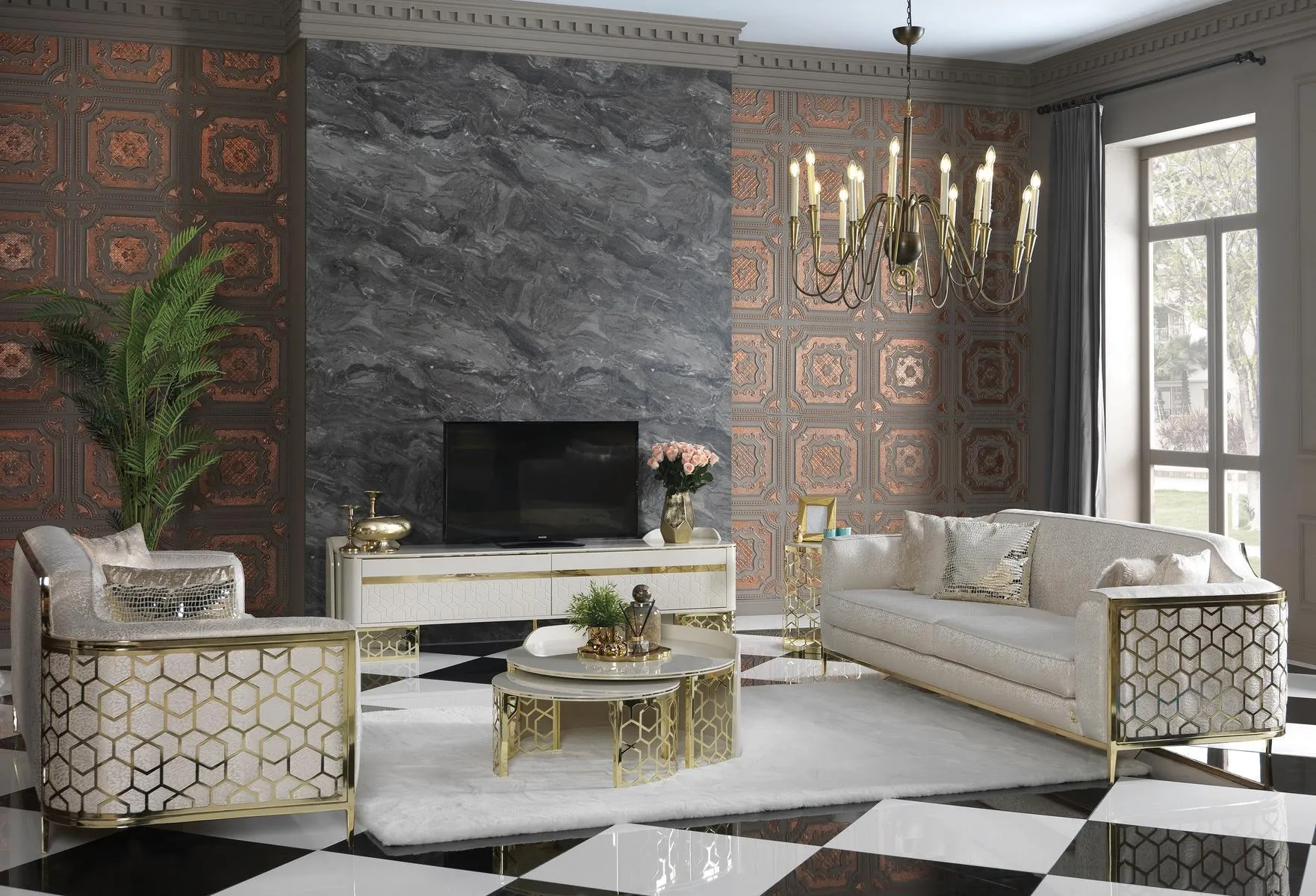 Fendi Titanyum Koltuk Takımı