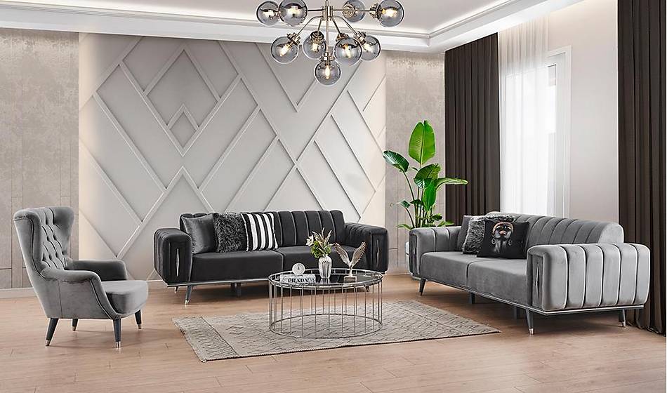 Duru Salon Takımı - Metal Koltuk Takımı | Yapı Mobilya - Görsel 1