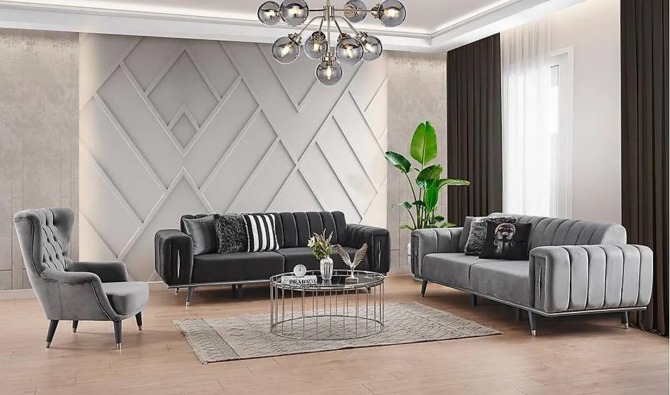 Duru Salon Takımı - Metal Koltuk Takımı | Yapı Mobilya - Görsel 1