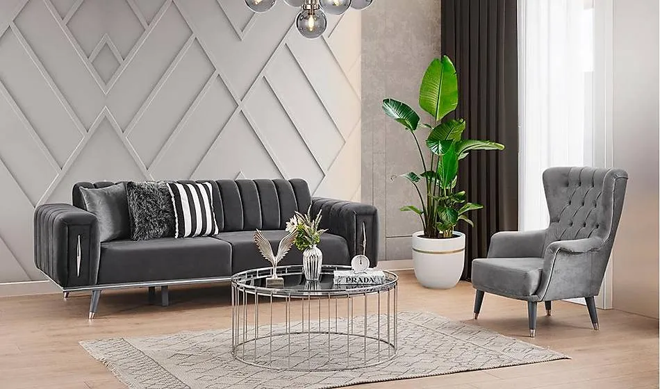 Duru Salon Takımı - Metal Koltuk Takımı | Yapı Mobilya - Görsel 2