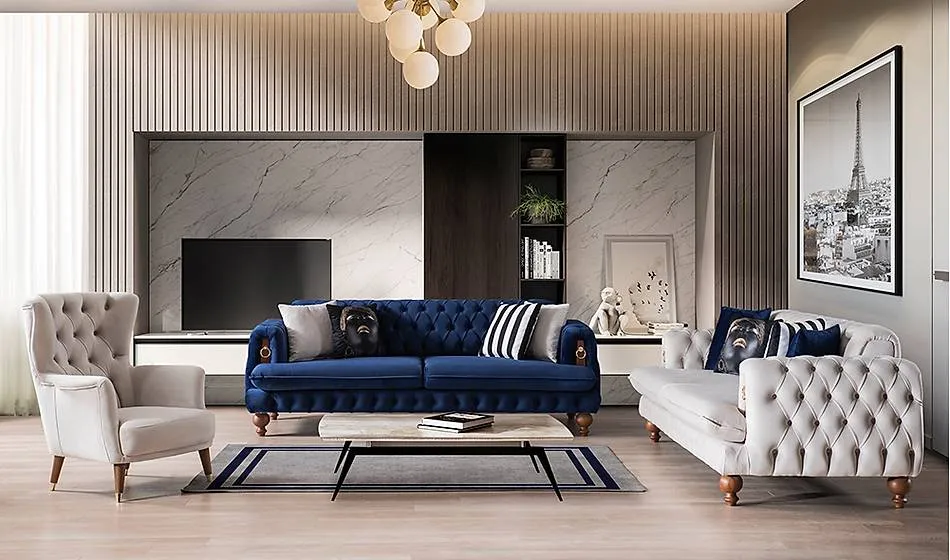 Rixos Chester Lacivert Salon Takımı