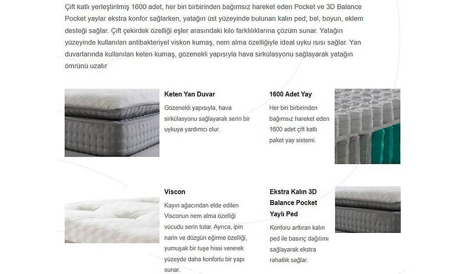 Naomi Plane Yatak Seti Baza + Başlık + Yatak - Yatak Setleri | Yapı Mobilya - Görsel 6