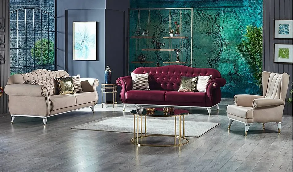 Vezir Lüxs Salon Takımı Metal Kasa