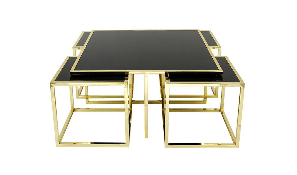 Kares Orta Sehpa-Gold