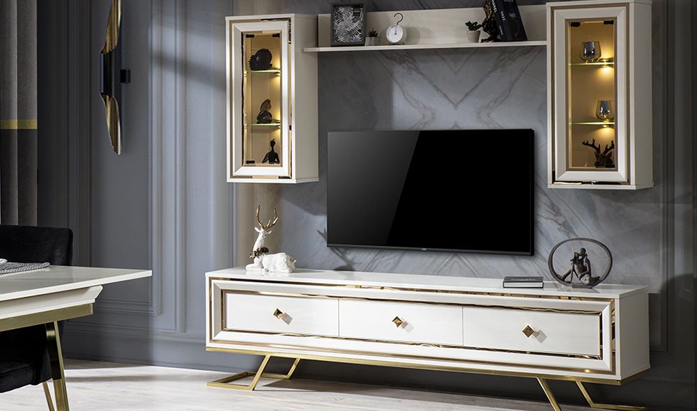 Palermo Luxury Ekru Tv Ünitesi - Luxury Tv Ünitesi | Yapı Mobilya - Görsel 2