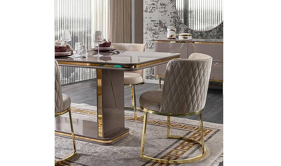 Gucci Luxury Yemek Masası Takımı - Yemek Masası Takımı | Yapı Mobilya - Görsel 3