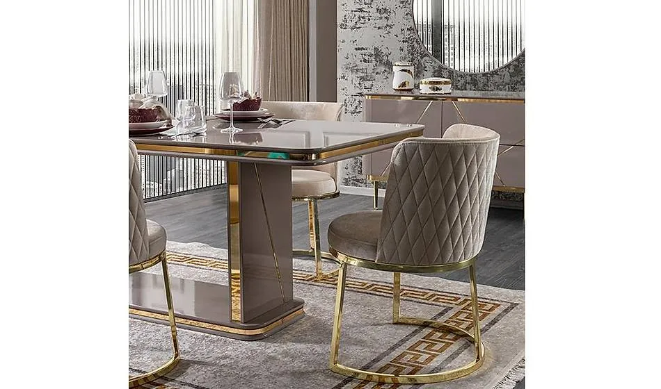 Gucci Luxury Yemek Masası Takımı - Yemek Masası Takımı | Yapı Mobilya - Görsel 3