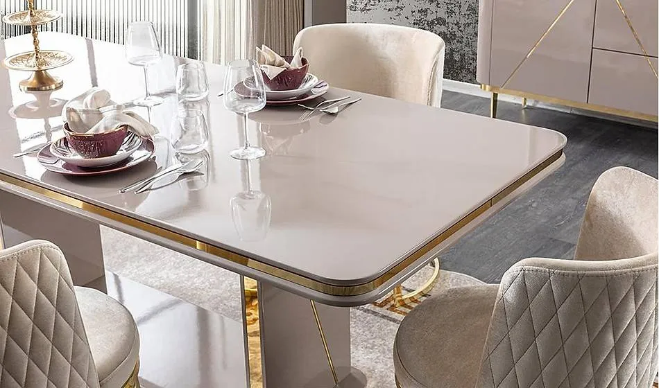 Gucci Luxury Yemek Masası Takımı - Yemek Masası Takımı | Yapı Mobilya - Görsel 4