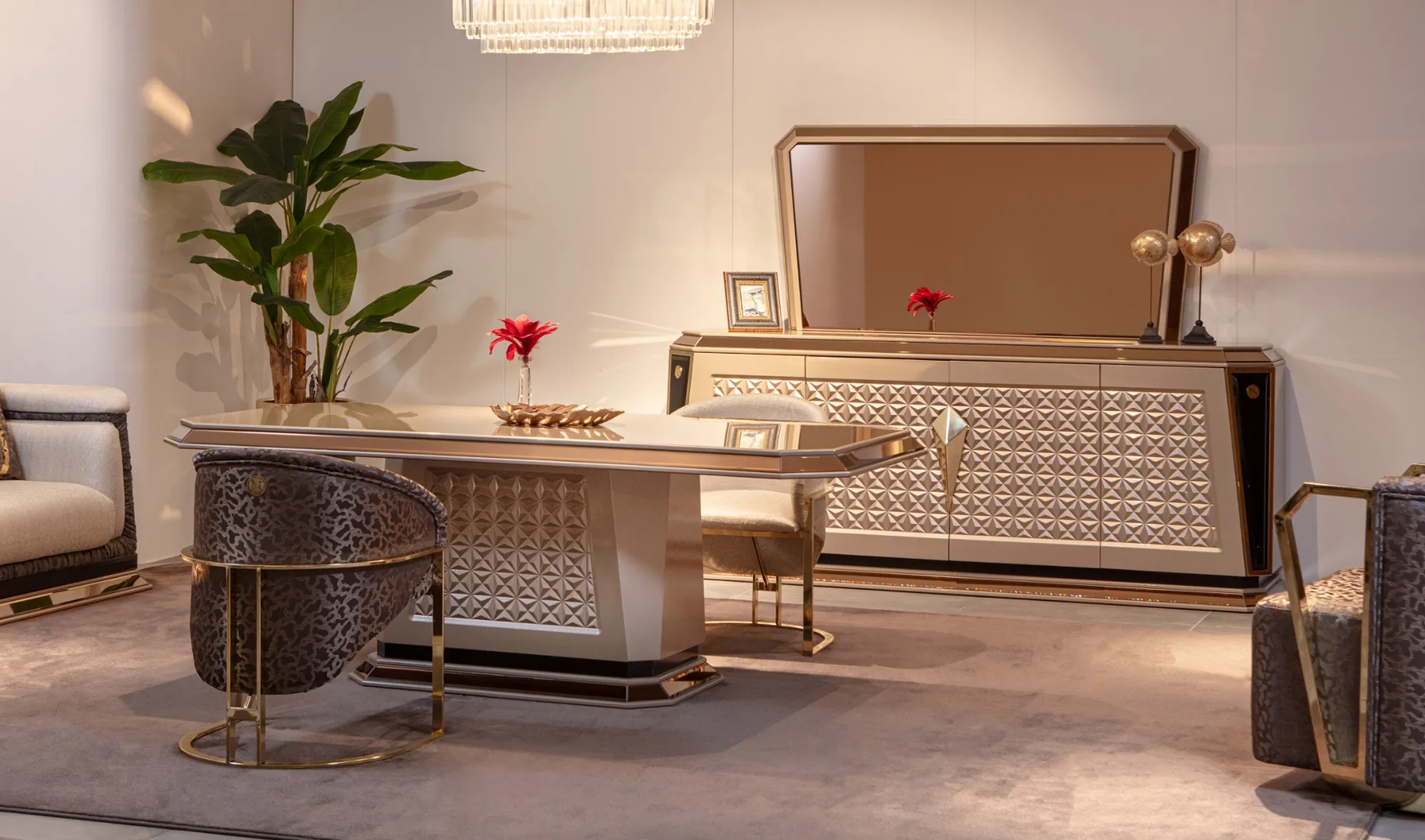 Diamond Luxury Yemek Odası - Art Deco Koltuk | Yapı Mobilya - Görsel 2