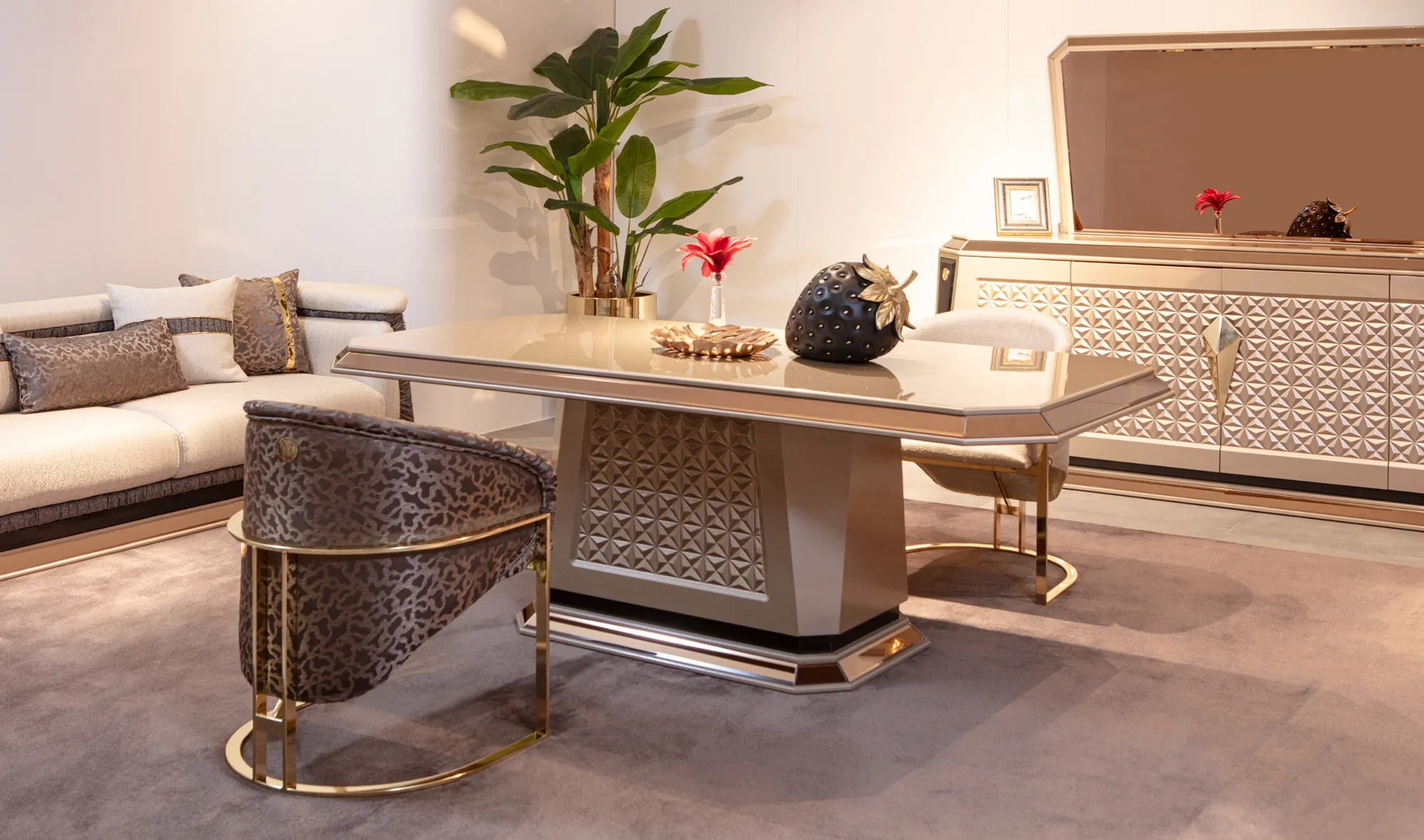Diamond Luxury Yemek Odası - Art Deco Koltuk | Yapı Mobilya - Görsel 3