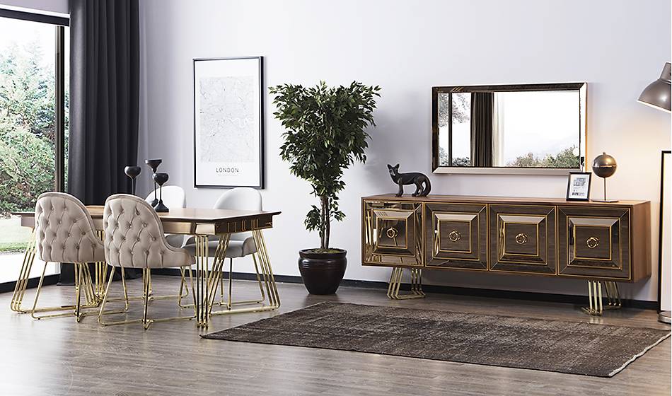 Pugon Luxury Yemek Odası - Ahşap Mobilya Yemek Odası | Yapı Mobilya - Görsel 1